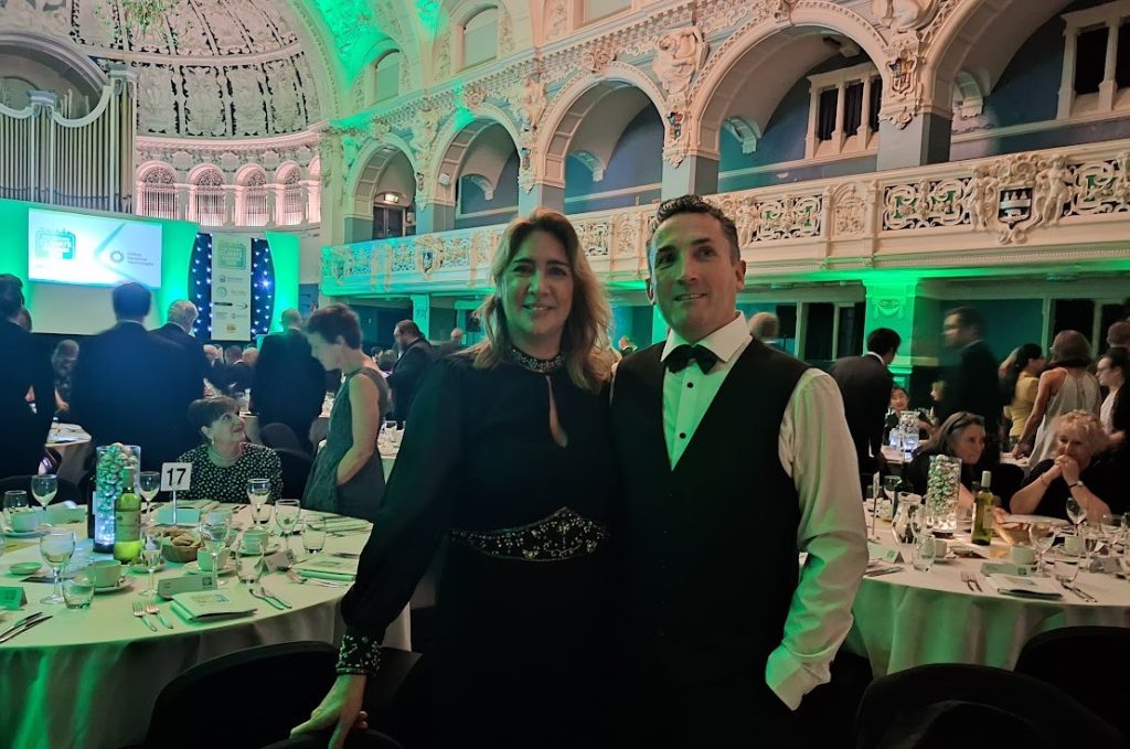 Nikki Lambert at the Oxford Climate Awards 2026 dinner in the main hall of Oxford Town Hall